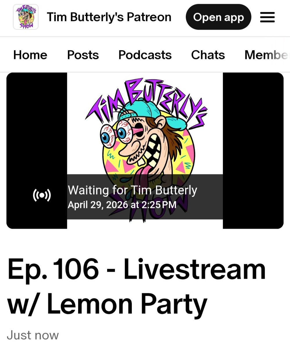 AspersionCaster's tweet photo. If you're a Lemonparty fan now would be a good time to join Butterly's patreon. Live episode starting soon. https://t.co/ZsNIPRt05d