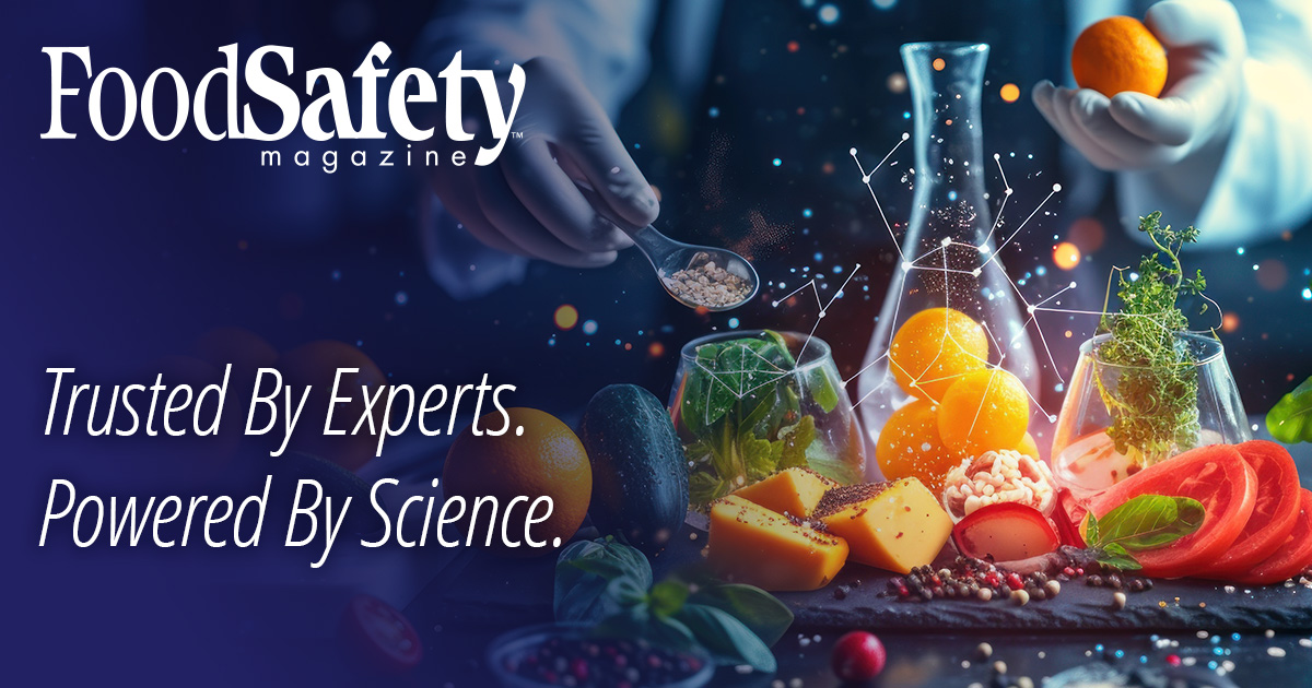 FoodSafetyMag's tweet image. From farm to fork, safety matters. 🌾 Subscribe to Food Safety Magazine for science-based solutions that drive results. 
Find it all and more here: account.food-safety.com/fsm-hello&amp;amp;pk=S…

#FoodSafety #FarmToFork #FoodIndustry #FoodScience #FoodSafetyMatters