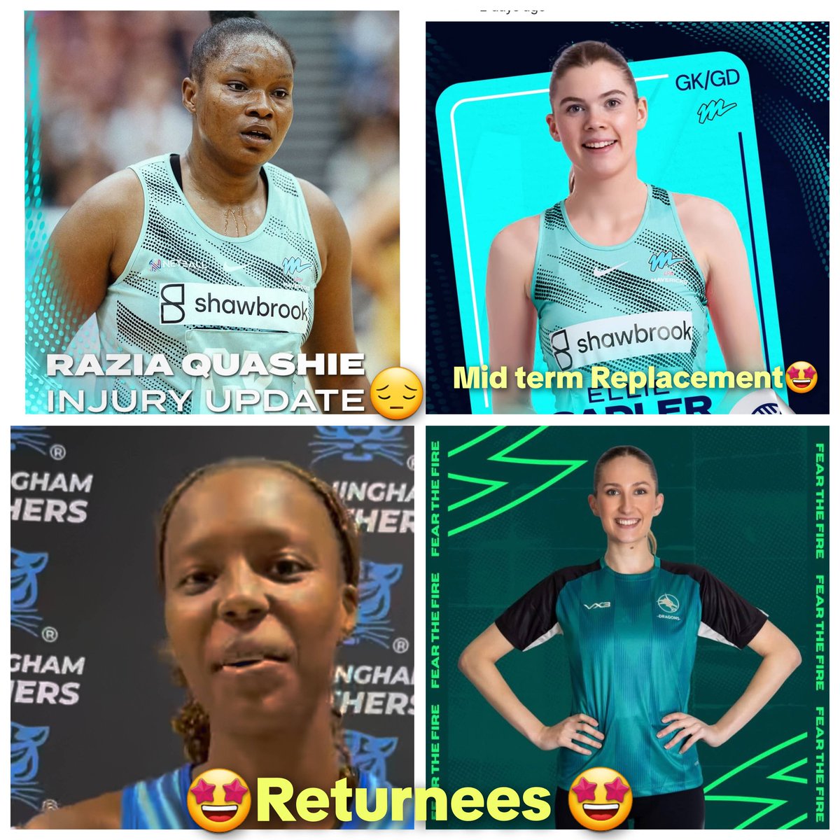 InTheChatTime's tweet image. Remember this is your #debatespace we are 4 ROUNDS from #TOP4Time, with @LboroLightning's placed booked their slot ; who's name on the frame for the other 3 slots? With a 
fair share of  injuries this season how has this played out on the Franchise and players here &amp;amp;in #SSN,#ANZ