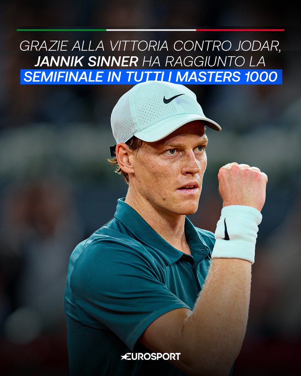 Eurosport_IT's tweet image. Record su record: semplicemente Jannik Sinner 👏💙

#Tennis #Madrid #Sinner
