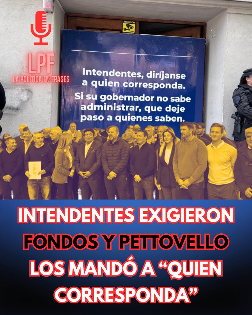 lpfinformacion's tweet image. 🔴Intendentes exigieron fondos y Pettovello los mandó a “quien corresponda”

#intendentes #pettovello #buenosaires