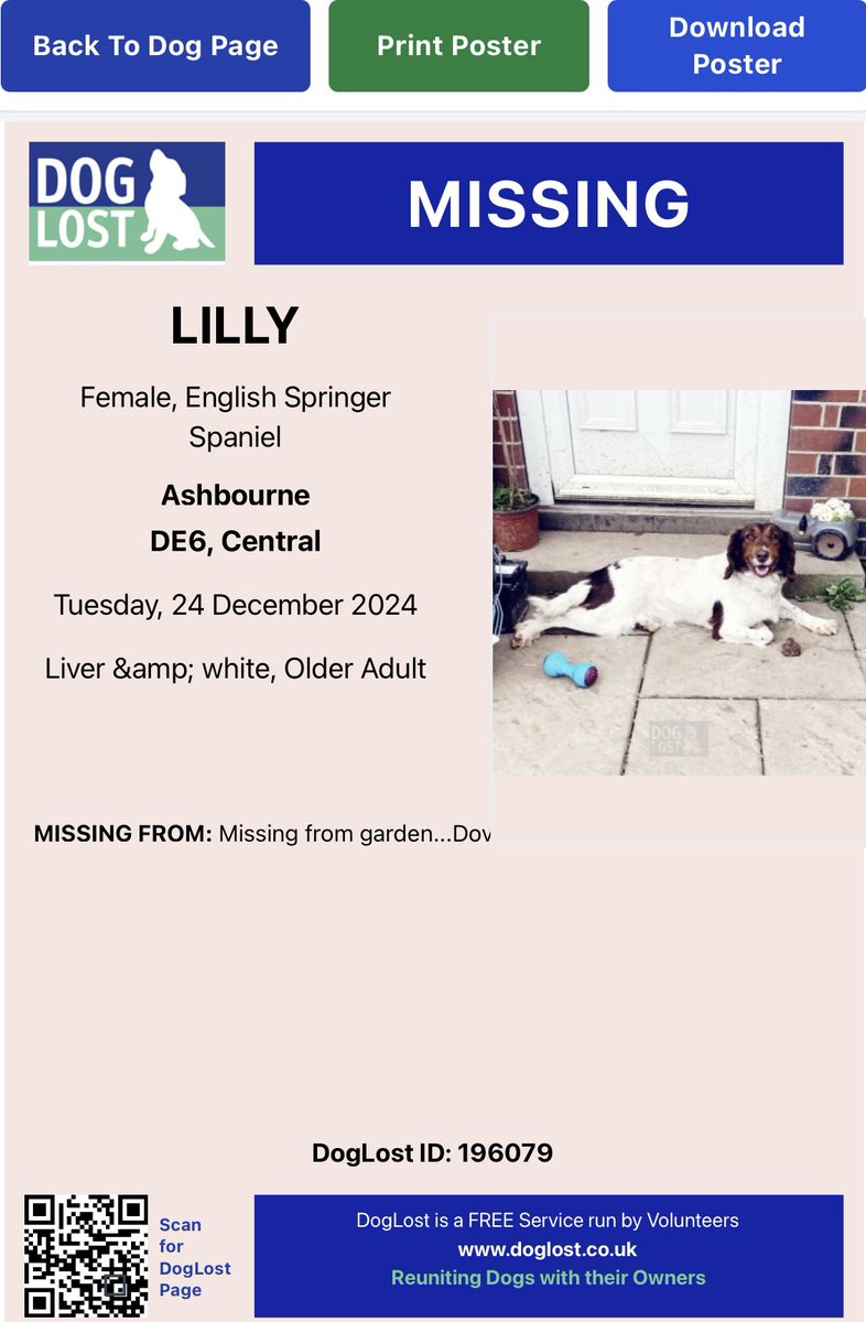 rosieDoc2's tweet photo. #SpanielHour 
Wonder where Lilly went 😪
OLDER ADULT SPRINGER 
Went missing from her garden 24/12/24 (Xmas Eve🤯) 
#Doveridge #Ashbourne 
STAFFORDSHIRE MOORLANDS #DE6 
So sad 😞 
https://t.co/IpzNBp09KP
@doveridgefc @DoveridgeC26059 @qu1ncey @BryantDjbryant @muddypawscrime https://t.co/ikVmZ5qwAC
