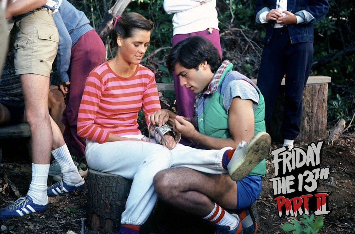 F13thFranchise's tweet image. Scott will do whatever it takes to win over Terry, even construct a make-shift brace for her arm during the production of #FridayThe13th Part 2.