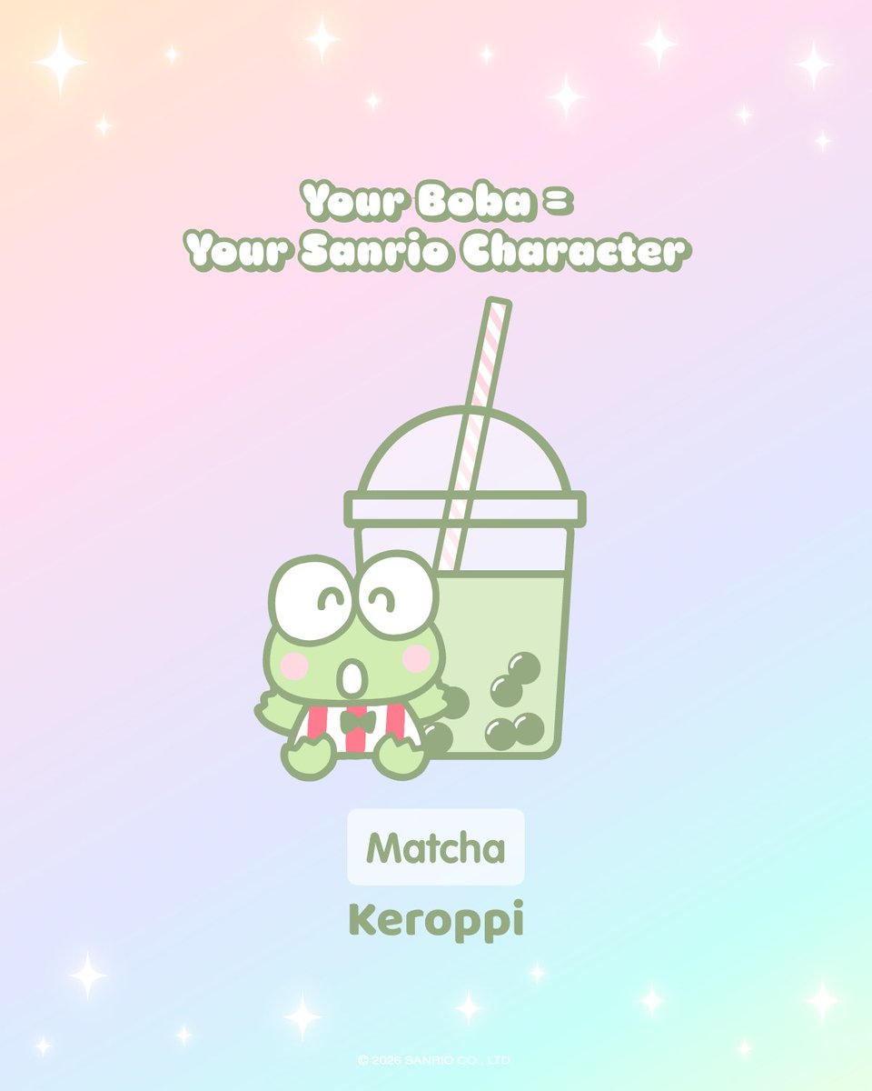 sanrio's tweet photo. Your boba pick = your Sanrio bestie 🧋💖 #NationalBobaDay https://t.co/sgdahFSIPi