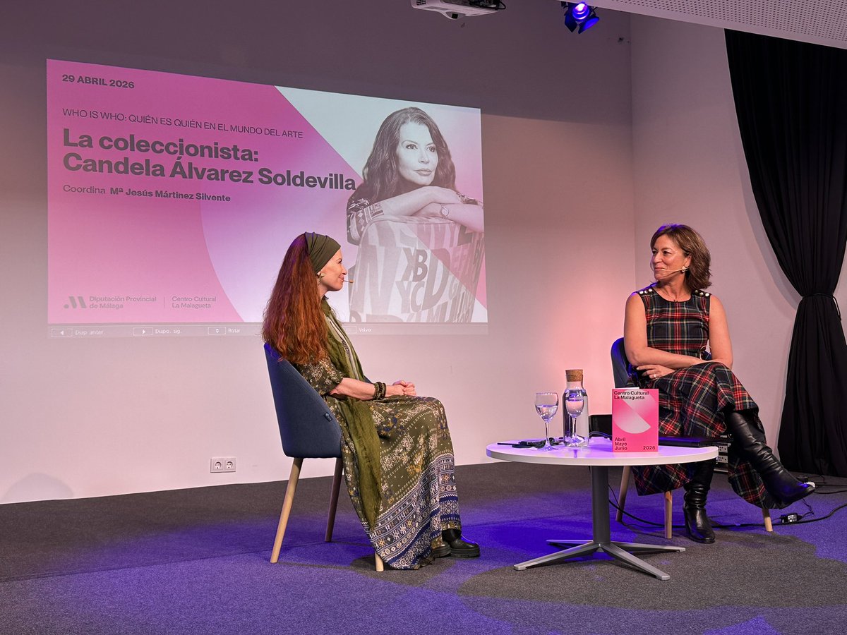 eldevenir_art's tweet photo. Interesantísima charla la de hoy en @CC_LaMalagueta. Candela Álvararez (coleccionista), coordina @mariagsus01 #malaga https://t.co/OdywaQYXLt