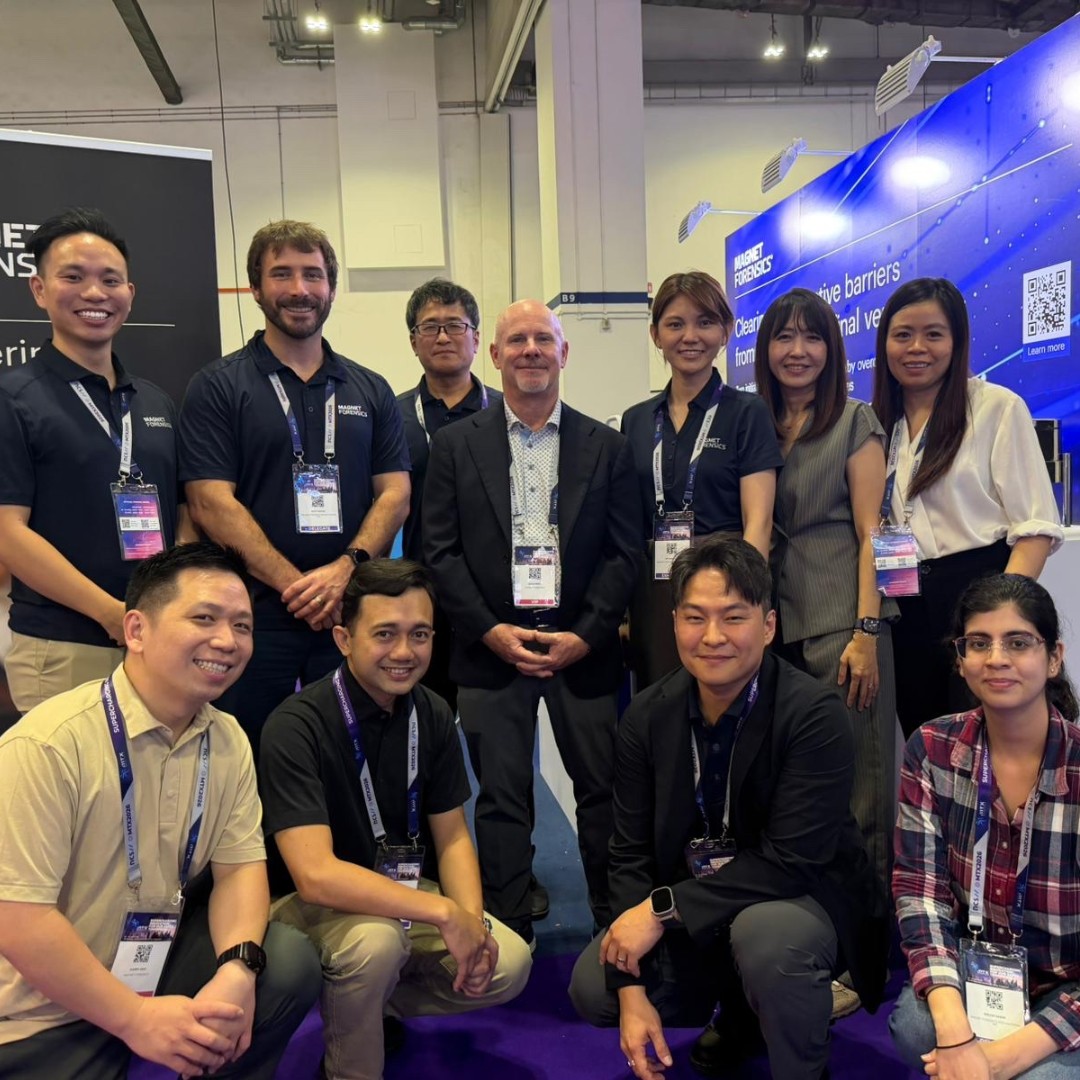 MagnetForensics's tweet image. Day 2 of the #Milipol TechX Summit has wrapped up in Singapore! Thanks to everyone who stopped by our booth for great conversations, networking, and a chance to enjoy some light bites and wine.

See you at booth L1‑P27 tomorrow.