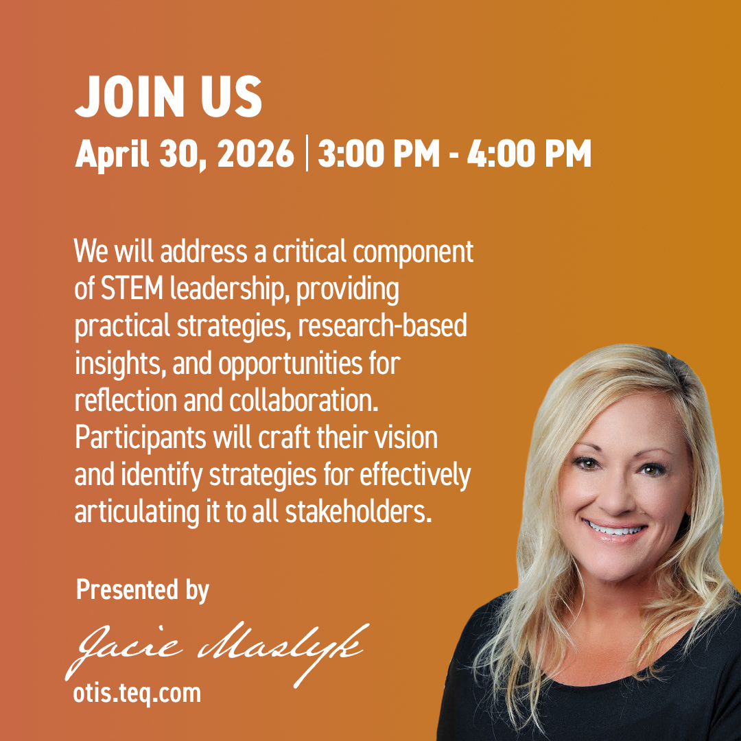 OTIS4educators's tweet image. Ready to lead the PBL revolution? Join our OTIS course on 4/30 at 3PM EDT with guest star @DrJacieMaslyk! Learn the benefits of PBL, amplify student voice, and boost curiosity. Join here: hubs.ly/Q04dz9Ht0 #PBL #lead #edchat #otispd
