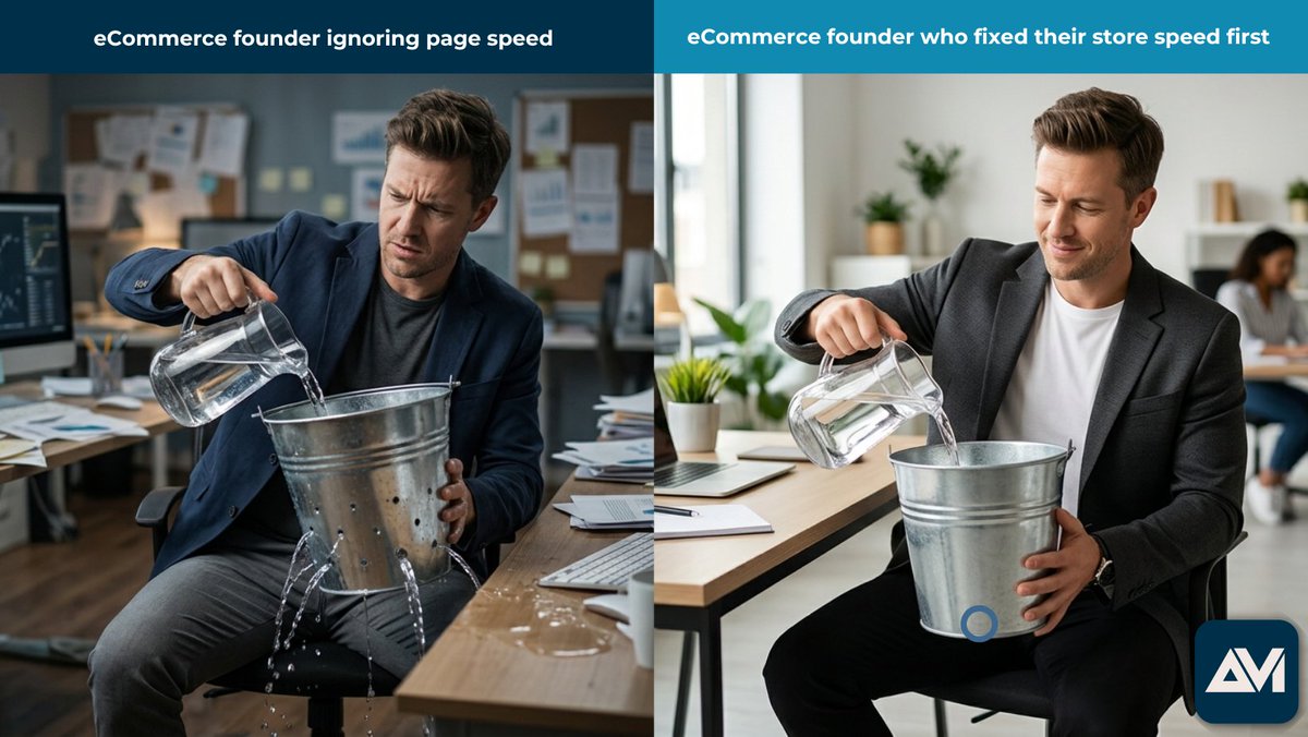 alphamaxdigital's tweet image. Sending £500/month in ads to a store that scores 28 on mobile is not a marketing problem.
It is a foundation problem.
Fix the store.
Then scale the ads.
This is not complicated.
It is just the order that matters.
AlphaMax Digital Services.

#eCommerce #ShopifyTips