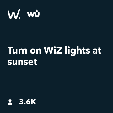 PunkRckProfssor's tweet photo. Recommended Recipe by WiZ: Turn on WiZ lights at sunset https://t.co/MmZm090MWm https://t.co/b1WWwdErY4
