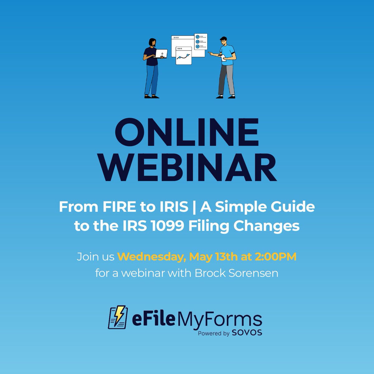 eFileMyForms's tweet photo. FIRE is going away.

IRIS is replacing it.

Are you ready for the biggest 1099 filing change in years?

Join us May 13 to get ahead of the transition.

👉 Register:
https://t.co/bMw6I36Nub

#1099 #TaxSeason #IRSChanges #eFileMyForms #Compliance https://t.co/lTbAZQHVw5