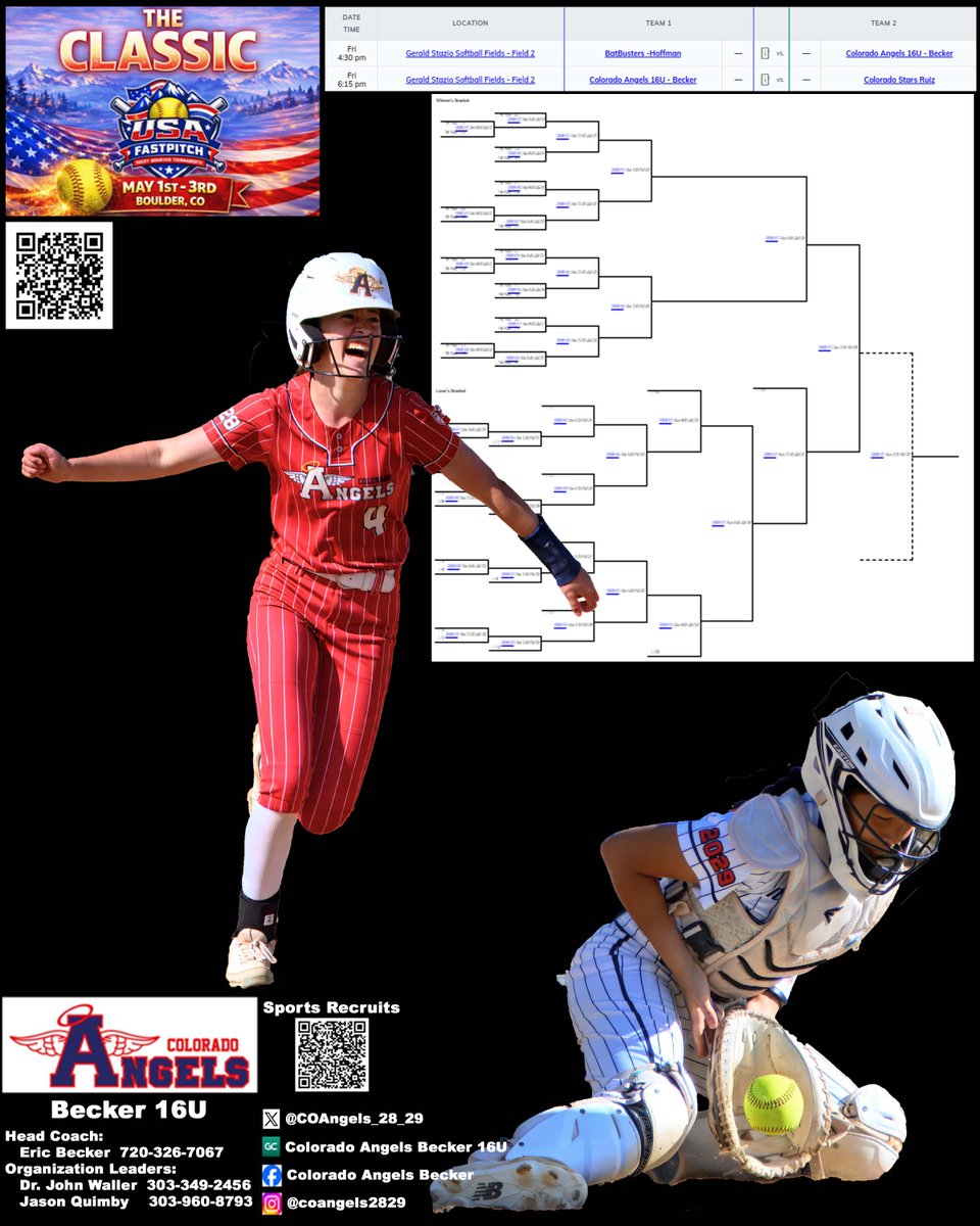 COAngels_28_29's tweet photo. Schedule Updates for The Classic.    There is also a large rainstorm forecast the night before.   We hope this schedule holds and we will be able to play. https://t.co/WxaNn7vpAd