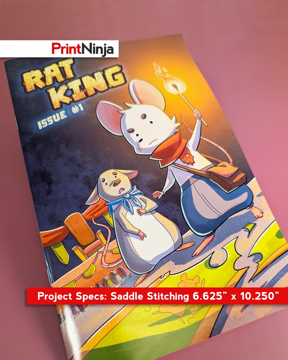 PrintNinja's tweet image. Ready to bring your comic book vision to life? Get inspired by Rat-King, a stunning project printed with professional quality by PrintNinja! From vibrant covers to crisp interiors, we deliver the results your self-publishing project deserves. 🚀✨ #IndieComics #SelfPublishing