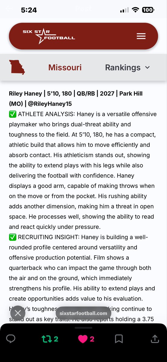 Riley Haney tweet media
