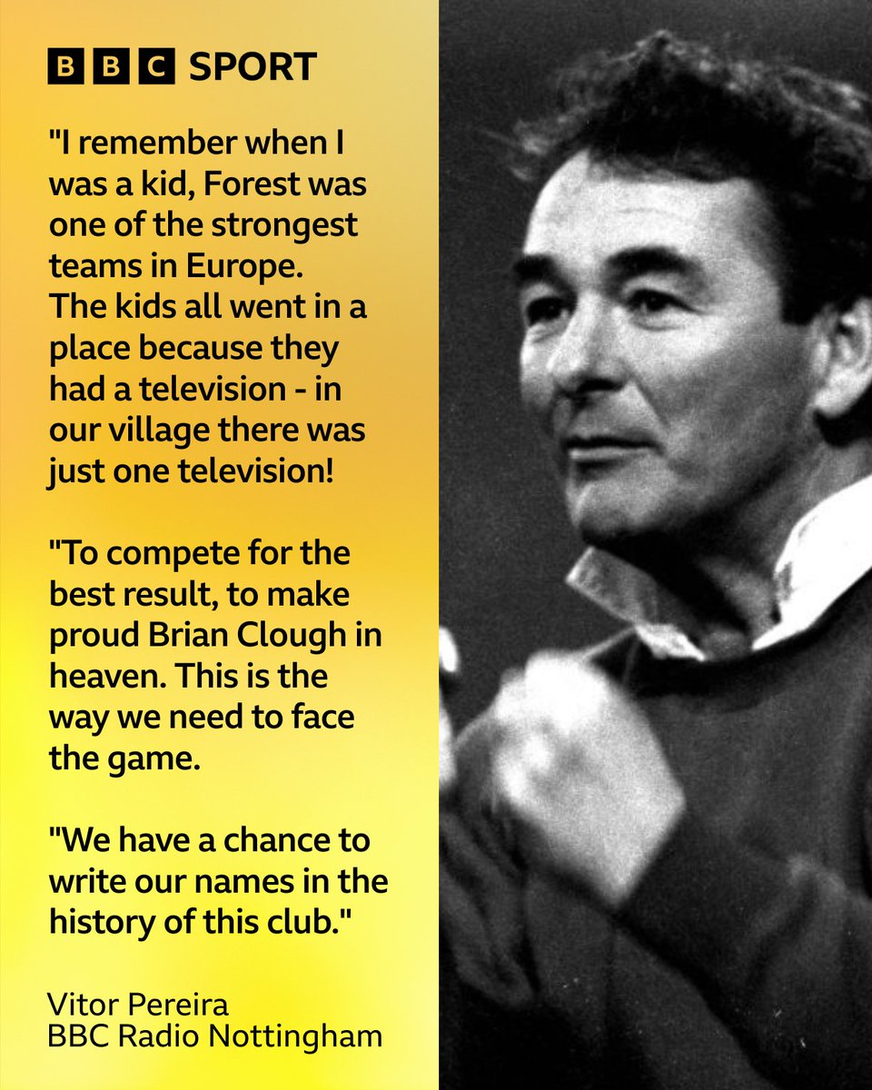 BBCRNS's tweet photo. Brian Clough was in charge for #NFFC's first 3 European semi-finals.  

As he gets ready for the 4th, current boss Vitor Pereira has been to see Clough's statue.

Hear from Pereira ahead of a night he hopes will make supporters "proud":
https://t.co/BCptp3z7R4 https://t.co/spA5hSZPOl