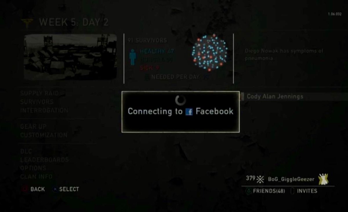 realradec's tweet photo. does anyone else remember the Facebook integration for The Last of Us Factions? 

All it did was replace the names of your survivors with your Facebook friend list and ngl it actually made me more invested. The notification pop ups would be like “Jeremy has died of starvation” 💀 https://t.co/bVjekmckz0