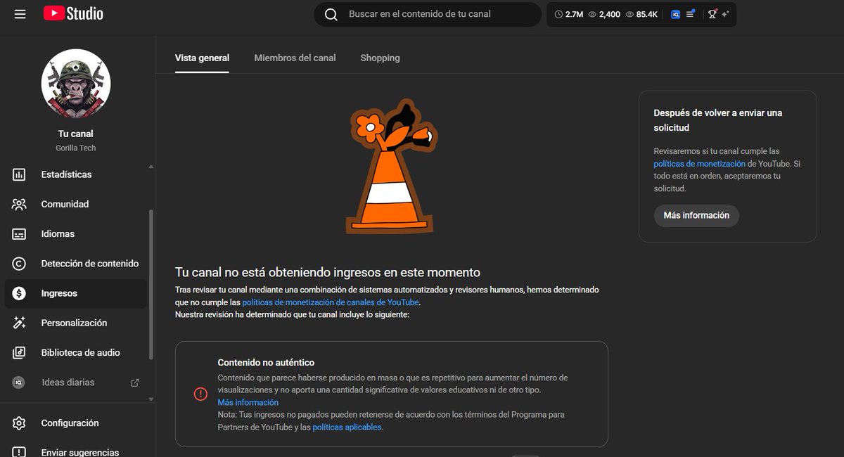 Gorilla_tech1's tweet photo. ¿Cómo pueden llamar a esto “contenido masivo” o “no auténtico”?
Aquí hay mucho trabajo humano detrás: desde la investigación y los guiones originales, hasta la edición y la locución real que ven en este video.
No somos una granja de bots, somos un equipo de creadores. Por favor, exigimos una revisión humana honesta de nuestro caso.
@TeamYouTube @YouTubeMexico
