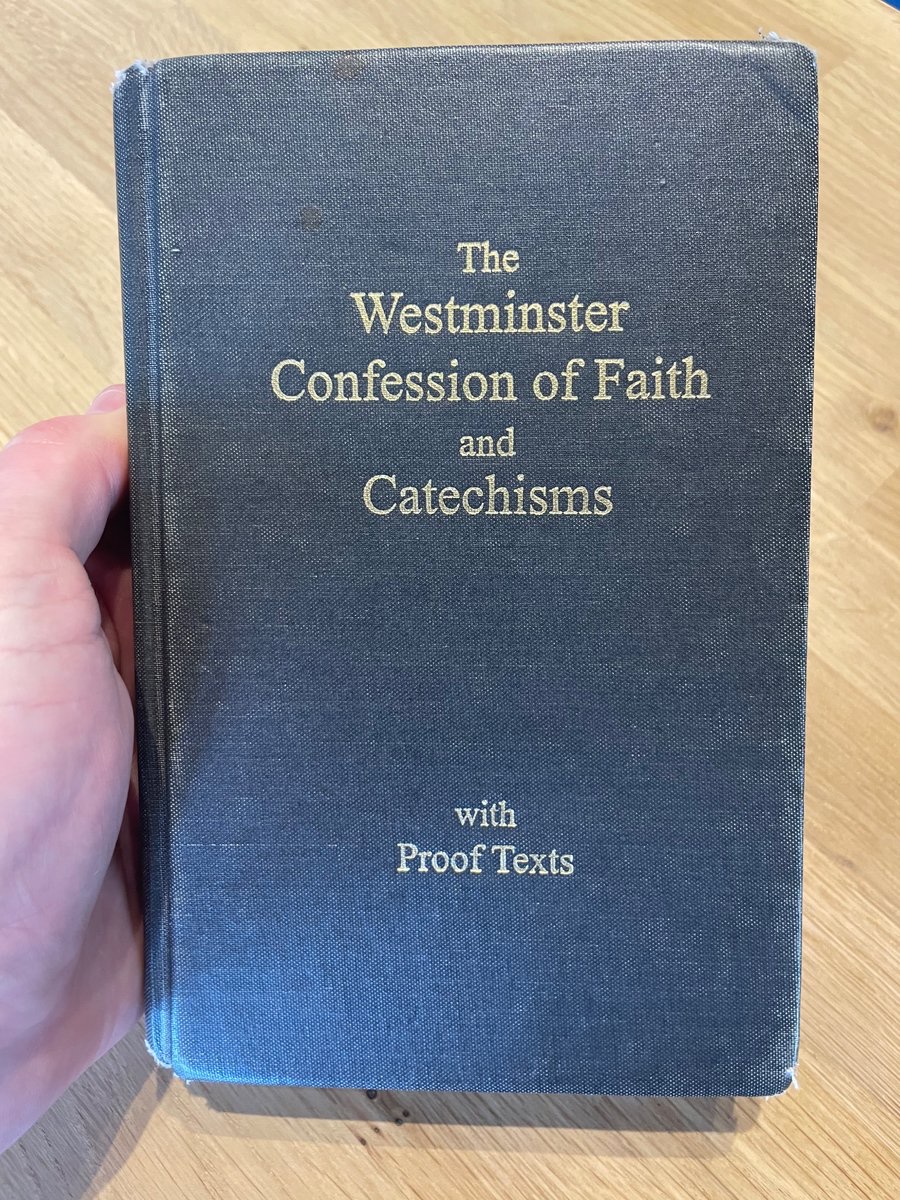 stephenspin's tweet photo. I am extremely proud of all the work that [the Westminster Divines] have done in crafting a theological vision statement that sets out what we believe all in the PCA should be able to affirm as well as deny. (😜😜 @SeanMLucas ) https://t.co/Y6c5YaVBZH