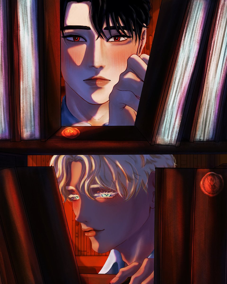 bulsajo_07's tweet photo. ¡Finalmente terminé este fanart de Shuraka! ✨ La tensión en la biblioteca es de mis partes favoritas.
​¿Qué les parece?

"En la próxima vida"
​#Shuraka #슈라카 #BrothersWithoutATomorrow #BWT #Manhwa #Fanart #DigitalArt 

I love your work !! ❤️🙇
@busy_bwthell https://t.co/5FdQGsdES6