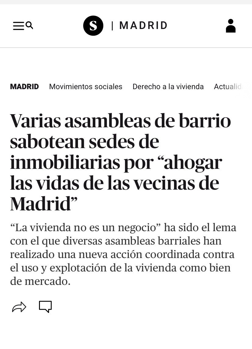 Irá a más 

El creciente enfado social por el desinterés  y la incapacidad de la izquierda para abordar el problema de la vivienda en España no solo es ya inocultable, sino que seguirá agravándose  a medida que esta inacción continúe tensionando a una ciudadanía cada vez más