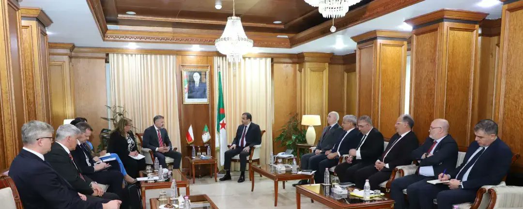 Algerie_aps's tweet photo. #Hydrocarbures
#Arkab examine avec le vice-#ministre_polonais des Actifs de l'Etat le lancement de projets communs en #Algérie
🔗https://t.co/XpWiUjzou2 https://t.co/F4p2VDHeRT