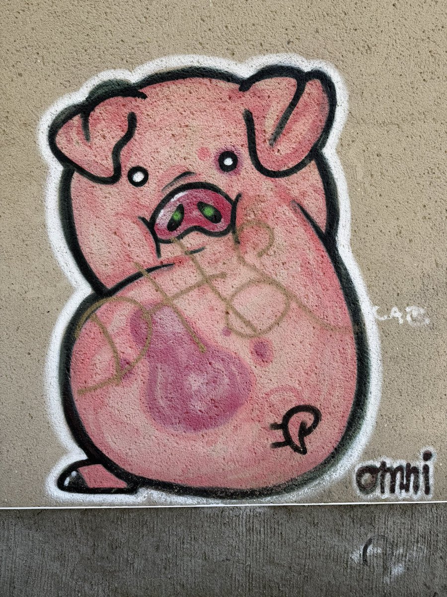 FRD490's tweet image. 👌✌️😆🐷🐷🐷
#random #StreetArt