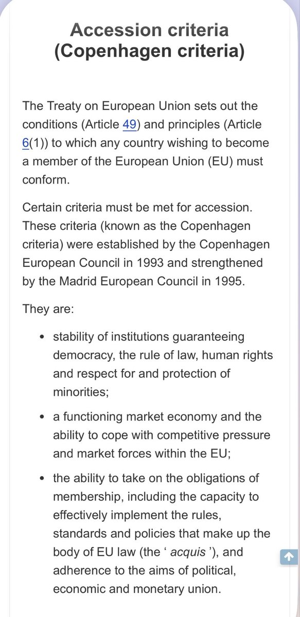 FionaMullenCY's tweet image. Here are the Copenhagen criteria for EU accession. Backslide on those and your accession goes out of the window. #JustSaying eur-lex.europa.eu/EN/legal-conte…