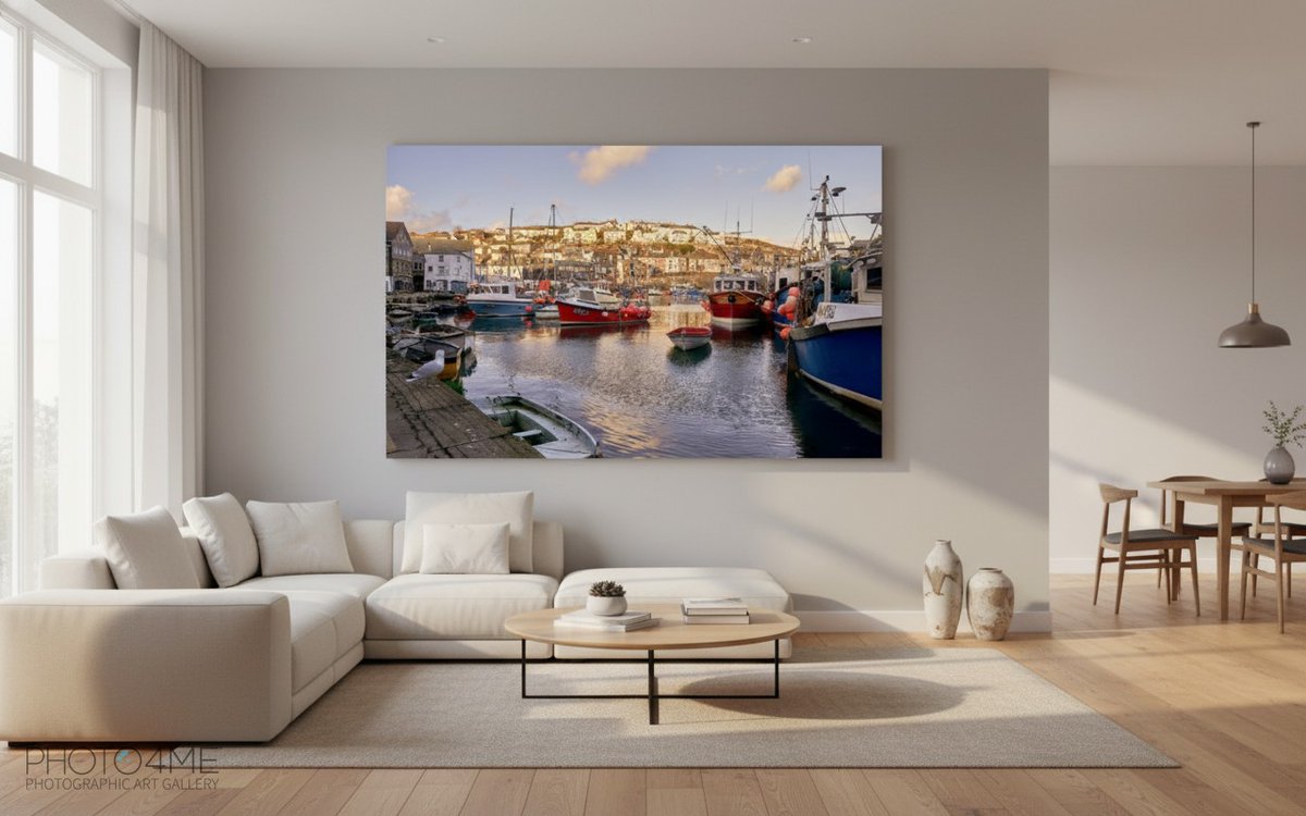 Photo4mecom's tweet image. "Mevagissey Harbour Cornwall" by Gordon Maclaren captures the vibrant bustle and charm of this Cornish fishing village. The colourful boats perfectly reflect on the calm water, with the hillside village providing a stunning backdrop.
#Photo4Me #Cornwall #Mevagissey
