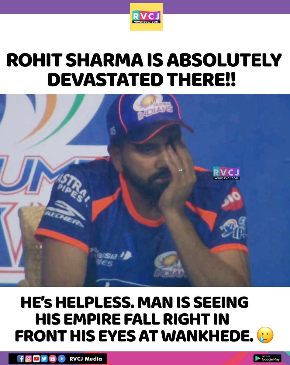 RVCJ_Sports's tweet image. I feel sad for this mannnnnnn🥲🥺

#rohitsharma #mumbaiindians💙 #MI