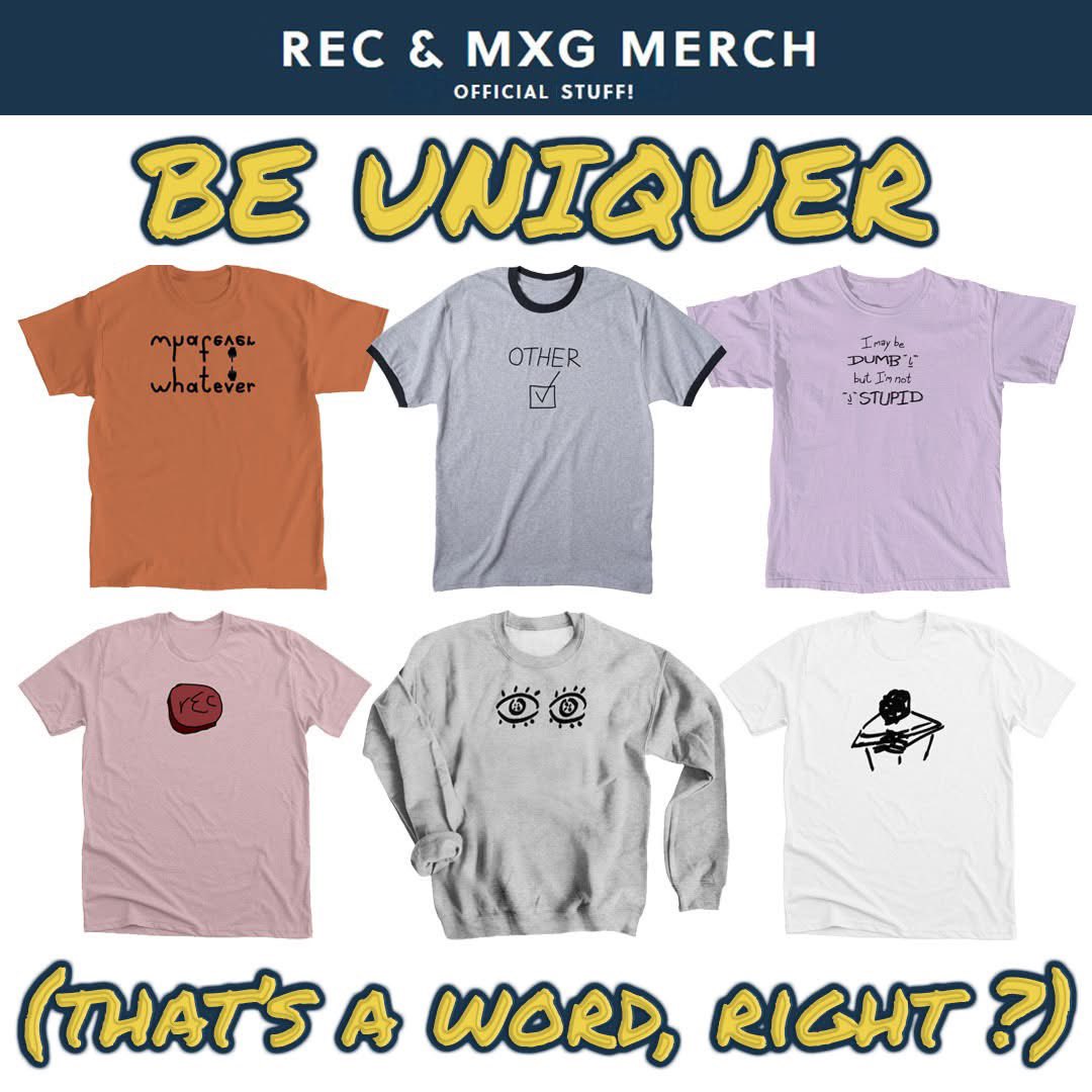 *BE UNIQUER - GET ONE OR ALL OF THESE SHIRTS*
bonfire.com/store/rec--mxg…

There's one thing a startup clothing company can guarantee you: It's unlikely you'll run into ANYONE ELSE wearing what you're wearing.

Get in on the ground floor and be ... uniquer. (That is now a word.)