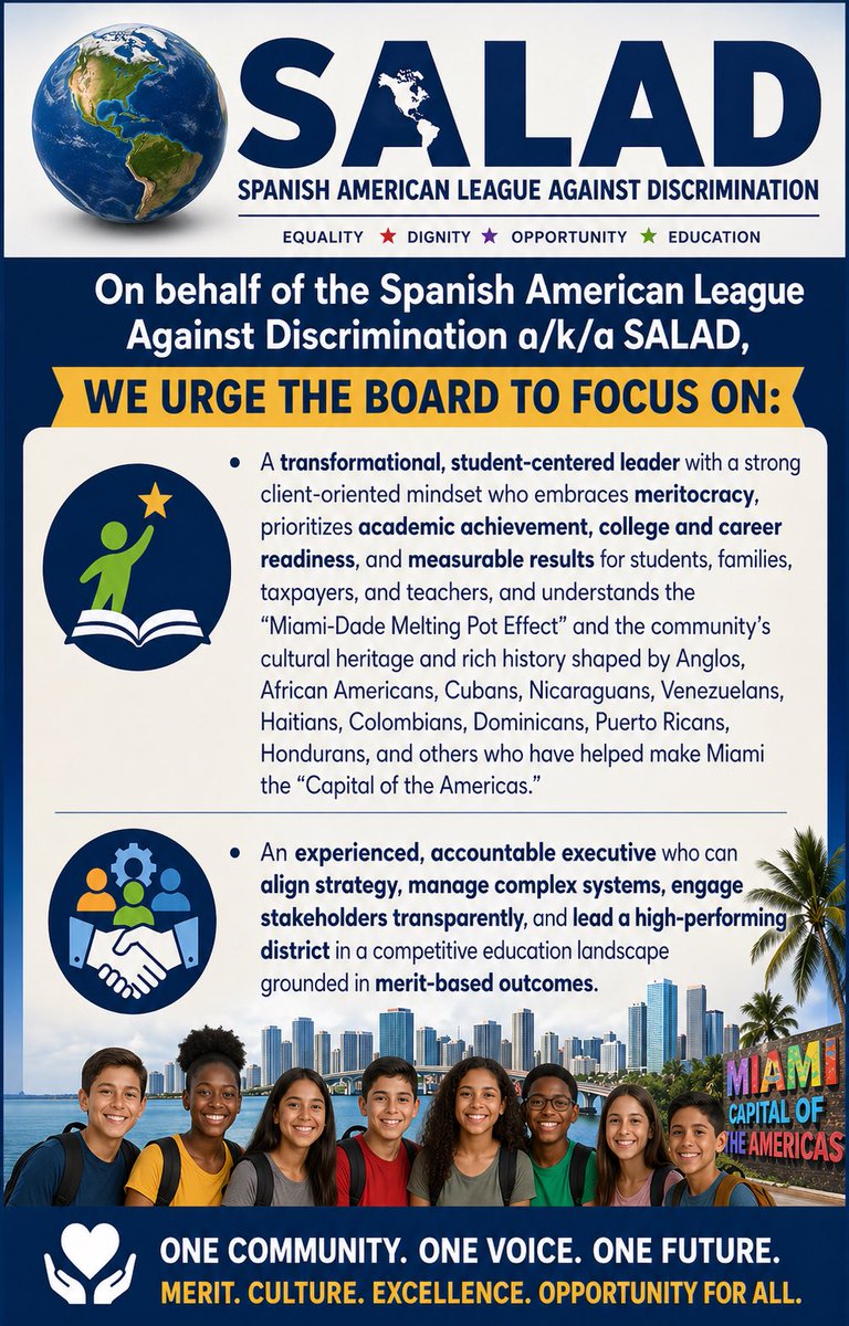 SALADonLINEorg's tweet photo. #MiamiSchools #SALAD #Education #SuperIntendent #CapitaloftheAmericas 

@MiamiHeraldLive @MDCPS @DLasAmericas @elnuevoherald @Communi79640403 https://t.co/Jsh7eVWfNr
