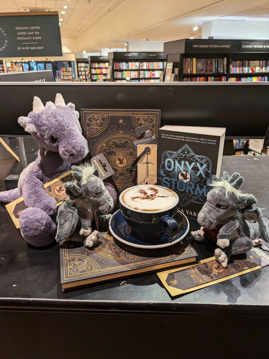 galleriesBRI's tweet photo. 📣 Calling all romantasy lovers! 

Get ready to brave the dark because Onyx Storm by Rebecca Yarros is now out in paperback! 👏

Head in-store at Waterstones Bristol grab yourself a coffee and check out the whole range. 🐉 https://t.co/NbZTSj1bdf