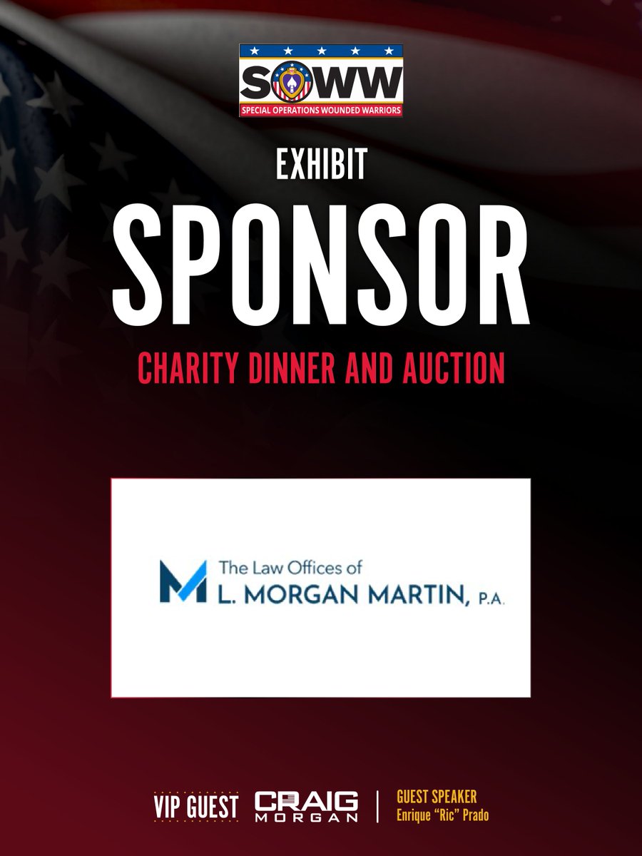 SOWW_Charity's tweet image. We are excited to announce Law Offices of L Morgan Martin as a sponsor of the SOWW Charity Dinner &amp;amp; Auction!

Want to become a sponsor? Click the link in our bio for more information!

#soww #charity #charityevent #sowwcharity #MorganMartinLaw
