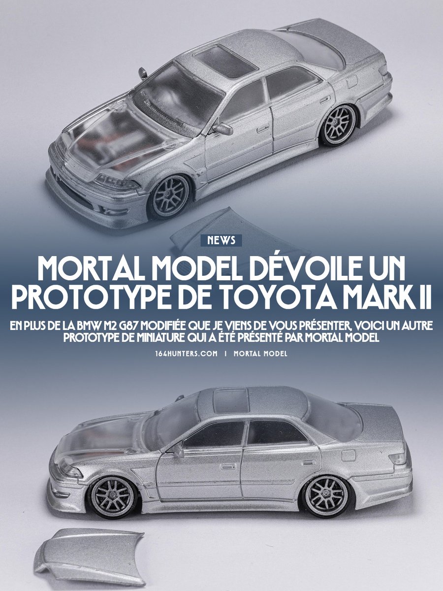 164hunters's tweet image. 🇫🇷 Mortal Model dévoile un prototype de Toyota Mark II JZX100
🇯🇵 モータルモデルがトヨタ マークII JZX100のプロトタイプを発表
🇺🇸 Mortal Model unveils a prototype Toyota Mark II JZX100
---
#MortalModel #Toyota #MarkII #JZX100
▶ Lien en commentaire