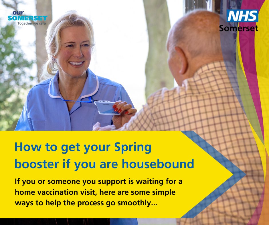 NHSSomerset's tweet image. ⚠️ If you or someone you support is waiting for a home vaccination visit, here are some simple ways to help the process go smoothly...👇 

▶️ Find out more: bit.ly/covid-2026

#COVID19 #Somerset #NHS