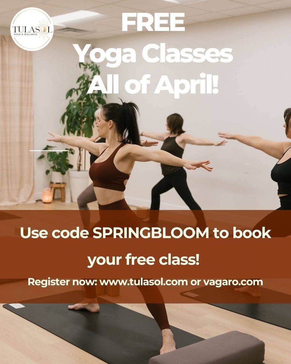 LiannaRoseYoga's tweet photo. Join me for a FREE restorative yoga class at 5pm today supported with sound at TULASOL Yoga &amp; Wellness ❣️

Use code "SPRINGBLOOM" at checkout

#free #class #yoga #restorativeyoga #soundhealing #Pembroke #ma #pembrokema #Massachusetts #freeyoga #soundbath #soundtherapy #Spring #qi https://t.co/V4ROLVILKT