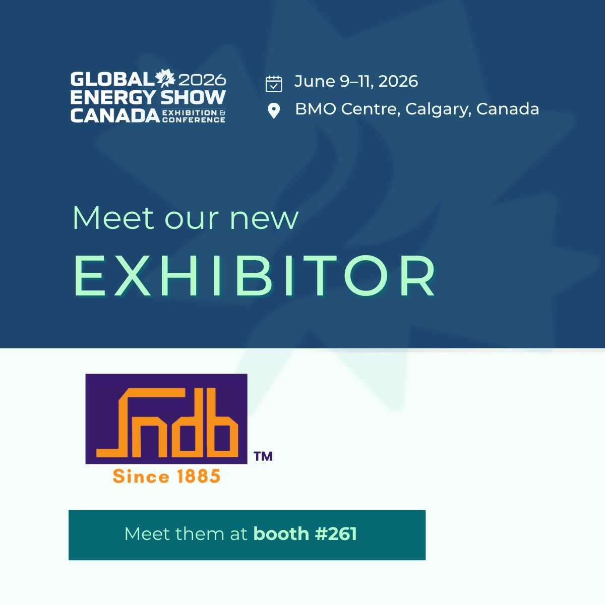 energy_show's tweet image. SNDB joins Global Energy Show Canada as a confirmed exhibitor. 

Register for your Engage Pass:
globalenergyshow.com/register/

#GESC26 #EnergyIndustry #OilAndGas