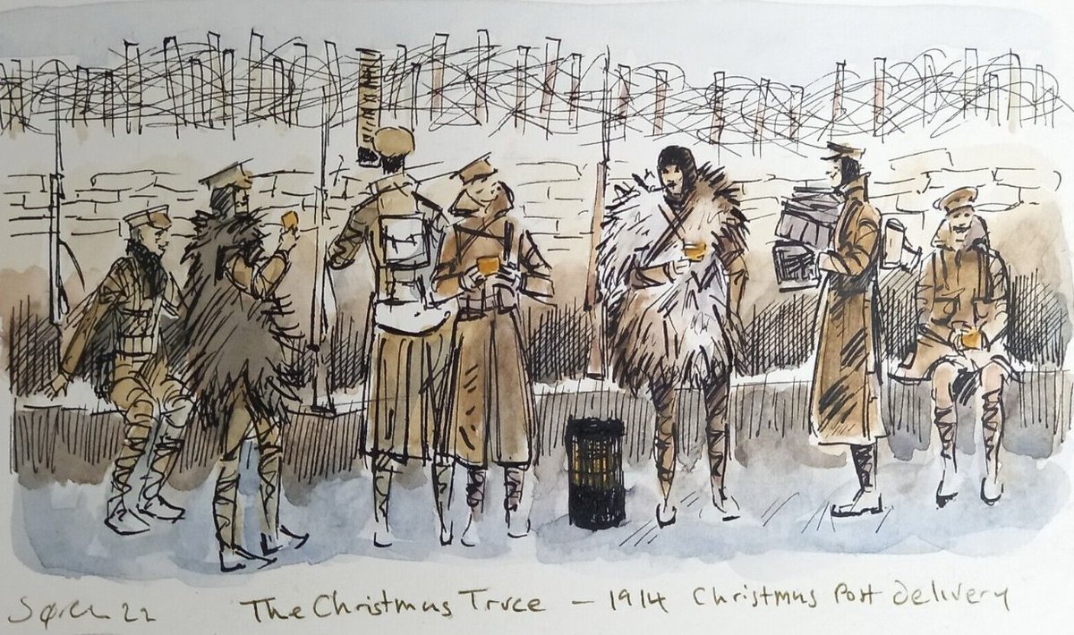 NJanagill's tweet image. #thechristmastruce #1914  #snow
&amp;gt;signed ORIGINAL direct from the Artist, when it's gone it's gone!
&amp;gt;From a British artist who has exhibited at the Royal Academy  in London!
#ww1 #Somme  #ypres  #illustration  #poppies #illustrationart ebay.co.uk/itm/3639952389…