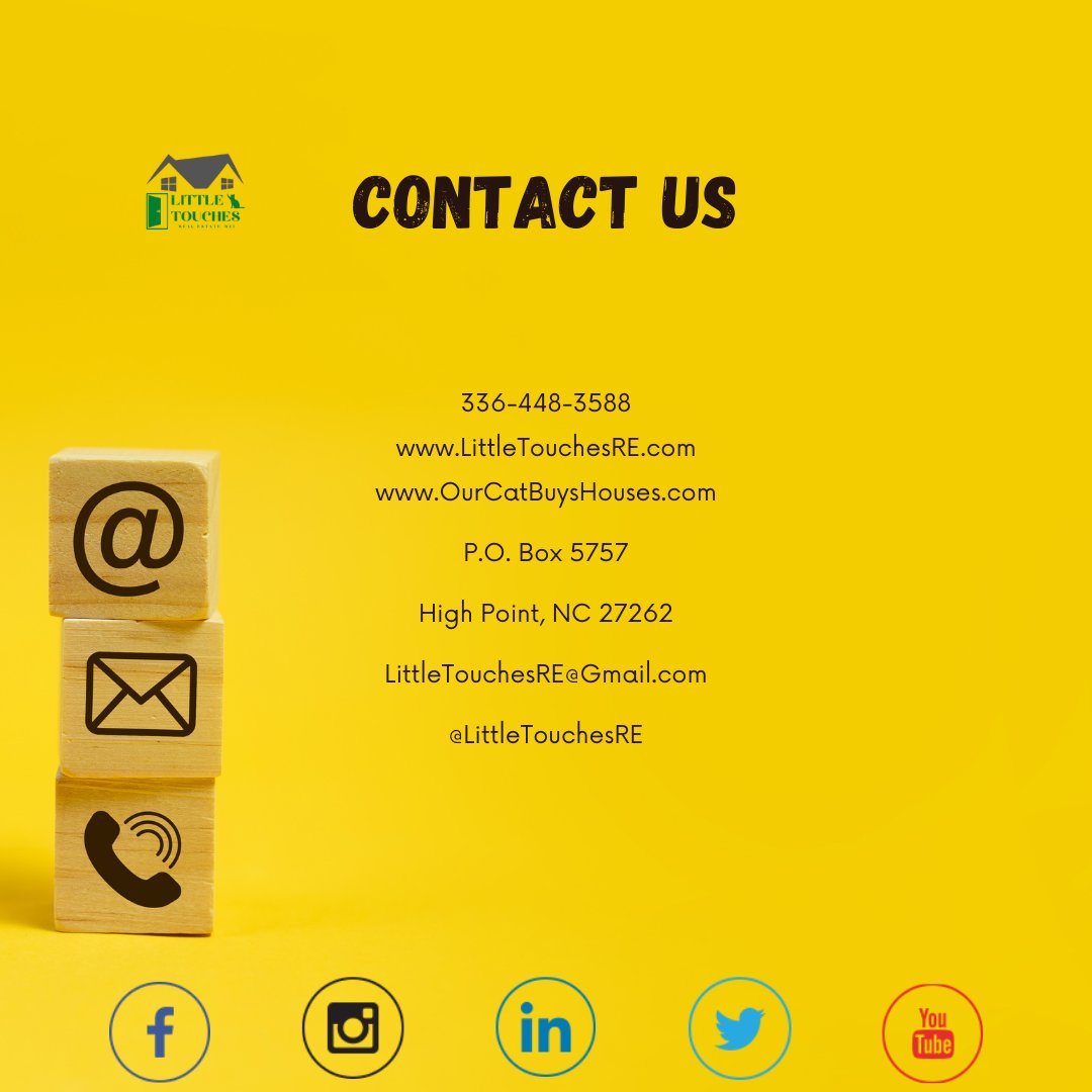 LittleTouchesRE's tweet image. #ContactUs #ReachOut ;If you need to reach us, here's many ways that you can do that. (No Soliciting though!):