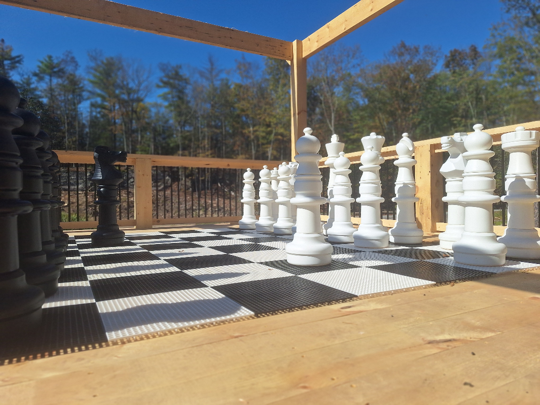 RVWCampgrounds's tweet photo. Big trees, Big Sky, Big #Chess? Yep! Life-sized Chess Matches - in the great outdoors @RVWCampgrounds! 
#Checkmate #ChessLife #GrandmasterStatus #ChessStrategy #GameNight #CampLife #Escapenyc #Catskills #OutdoorGames #CampgroundAmenities #NYCamping https://t.co/8QenaTiNl8