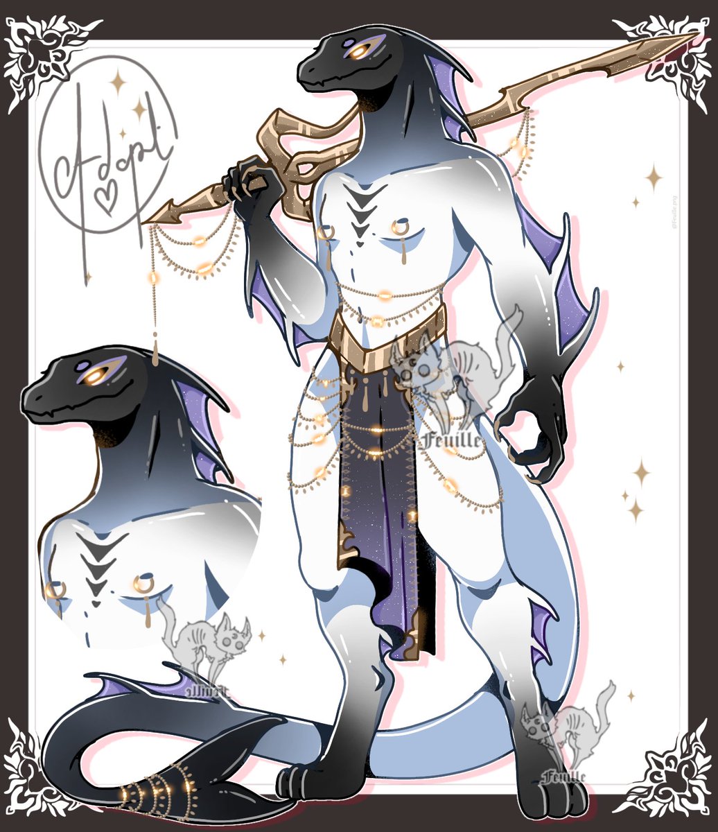 [ Open ] 🖤🌊 Saenos the reptile warrior auction
 
Adopt available here: ych.commishes.com/auction/show/5…

#adoptable #furryfandom #adopts #art #furryartist #furry #anthro #furryartwork #oc #adoptables #furrymen #scalie #lizard