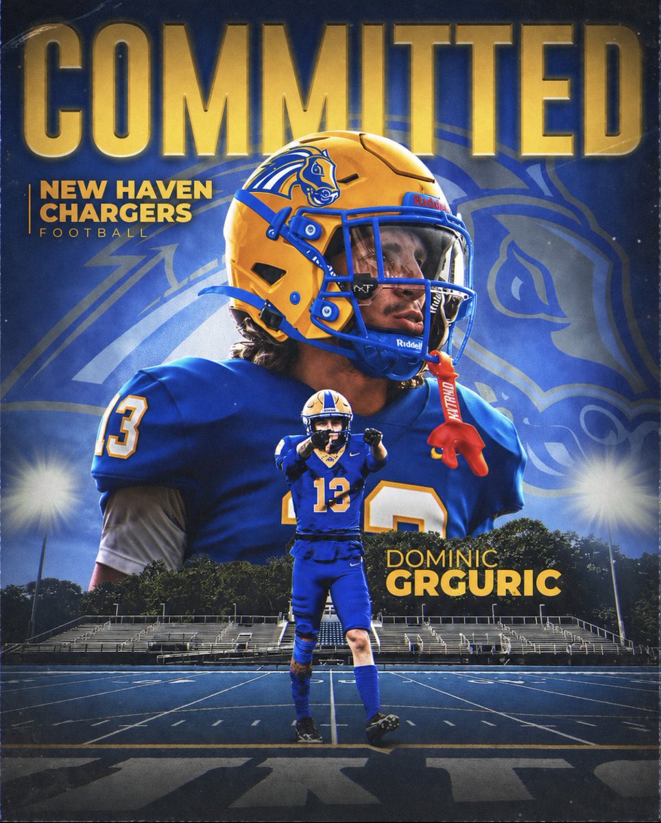 DominicGrguric's tweet image. Officially committed to @UNewHavenFB !! Big thank you to @Coach_Pow @CoachJZamot and Coach Scott for making this decision easy! I am extremely excited and proud to be a Charger! #AGTG #FAST #FindAWay #Slideoutz
