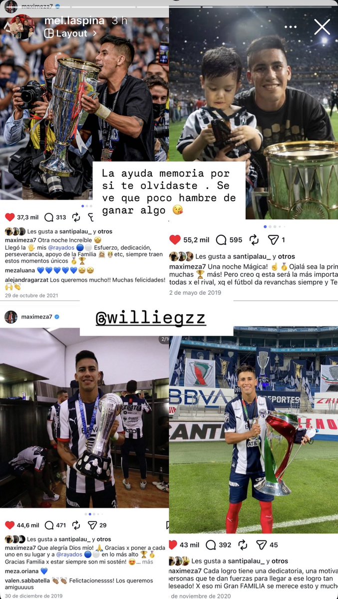 Pudo con Faitelson, Sergio Ramos y Pello, pero no con la esposa de Maxi Meza.

De esta no se vuelve mi Willie. 😶