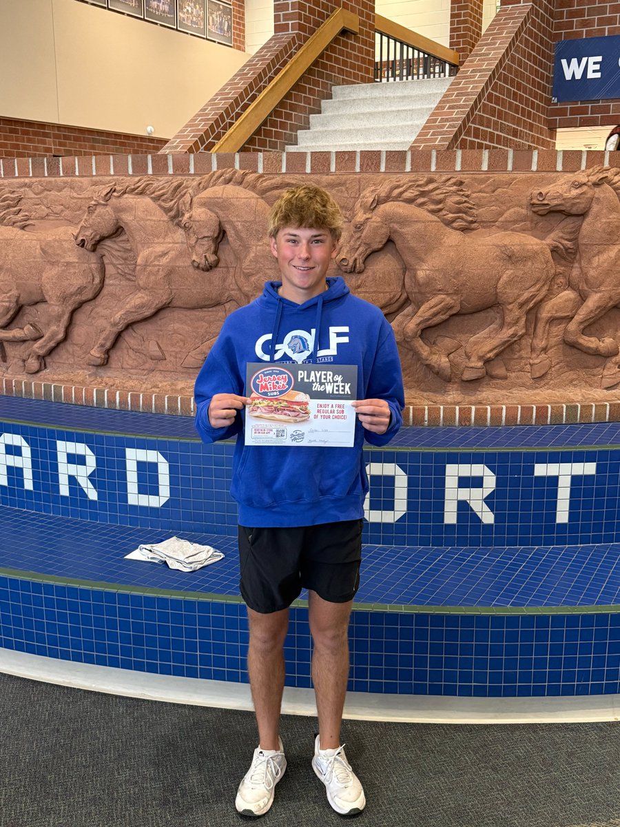 MNHSActivities's tweet photo. Congrats Carter List! You are this week's Jersey Mike's POW. Great job in getting your 1st medal @ Beatrice Invite. #astudentabove @MillardNorthHS @MNBoysGolf @AaronBearinger @APStarksMNHS @natewragge https://t.co/q8vSXxYHf3