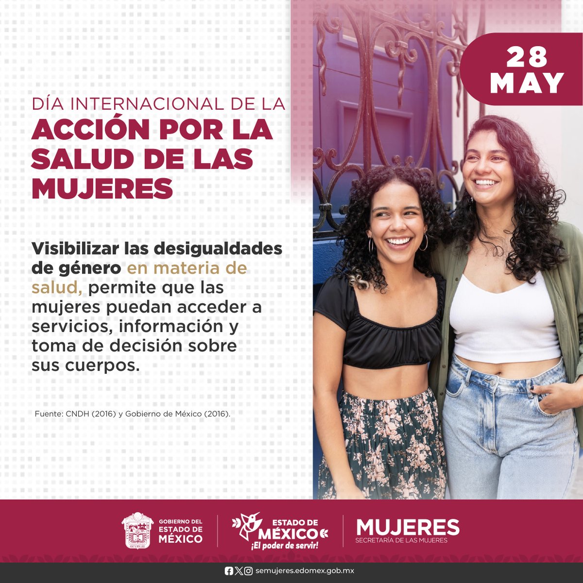 AlertaDeGenero's tweet photo. Este día fue establecido como un recordatorio para abordar las múltiples causas de enfermedad y defunción que afectan a las mujeres.
Prevenir, atender y garantizar acceso a la salud integral salva vidas y es un acto de justicia.

#ElPoderDeServir https://t.co/s9vf930eK5