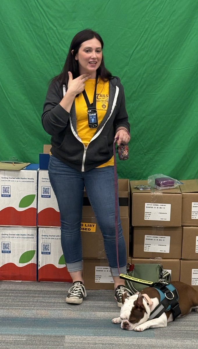 BathElementary's tweet photo. A huge thank you to our school counselor, Mrs. Kerrigan, for bringing the therapy dog, Ducky to Bath today.  Ducky who is deaf, knows 50 different signs that he understands.This was a great visit for all of our students, especially those who have a hearing impairment like Ducky. https://t.co/SXHOs1Near