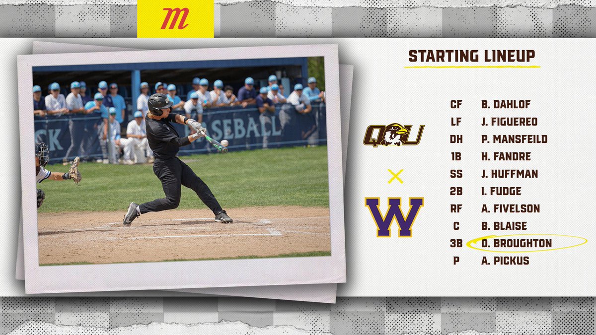 QUHawksBaseball's tweet photo. Today’s Lineup

#MenofMayhem https://t.co/c7MQZQAG8T