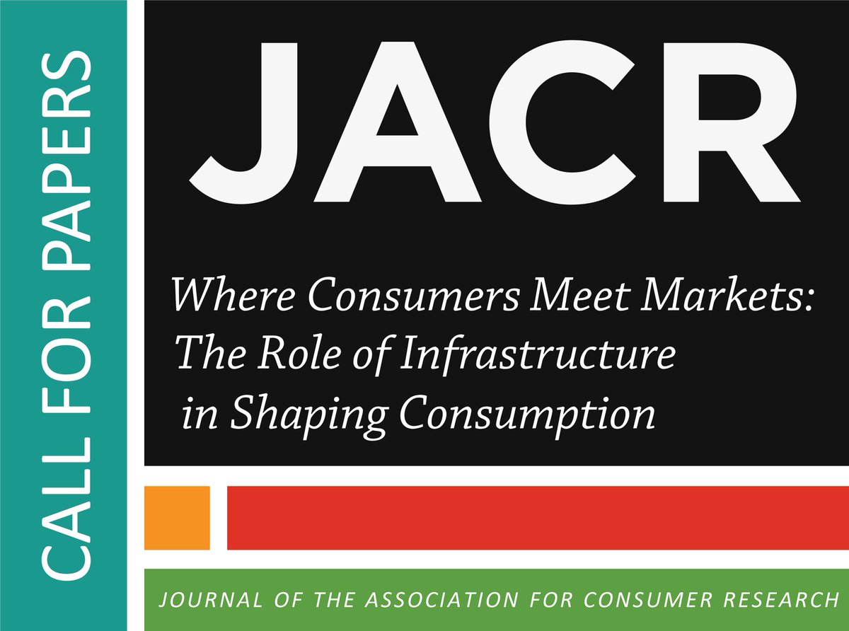 JofACR's tweet photo. From systems to institutions, from transit networks to platform algorithms, infrastructure matters in marketing. Issue editors Yuliya Komarova, Hoori Rafieian, and Lauren Block invite you submit your work to this issue of JACR! Learn more here: https://t.co/jRXLjafS1Z https://t.co/S3ARgJdS0b