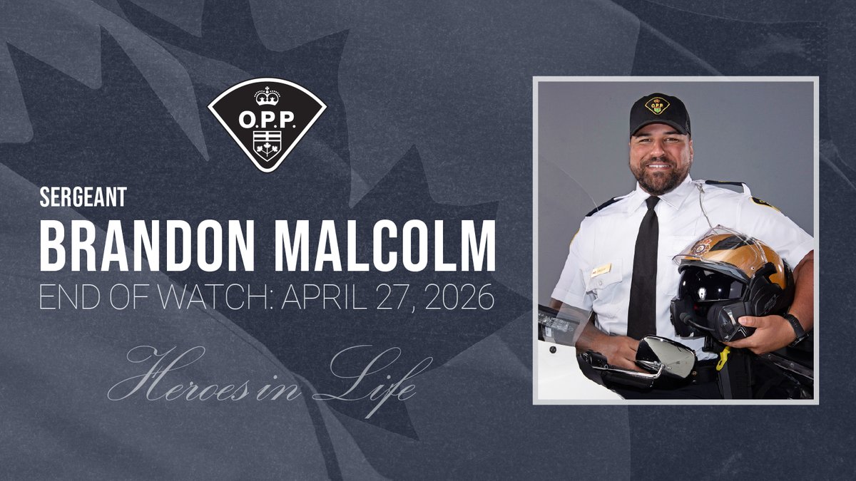 OPP_News's tweet photo. We extend our sincere gratitude to the public for the generous outpouring of support for the family, our officers and the broader policing community.

Members of the public are invited to sign the book of condolences, established in memory of #OPP Sergeant Malcolm, at https://t.co/a4Ac5A6Iws.