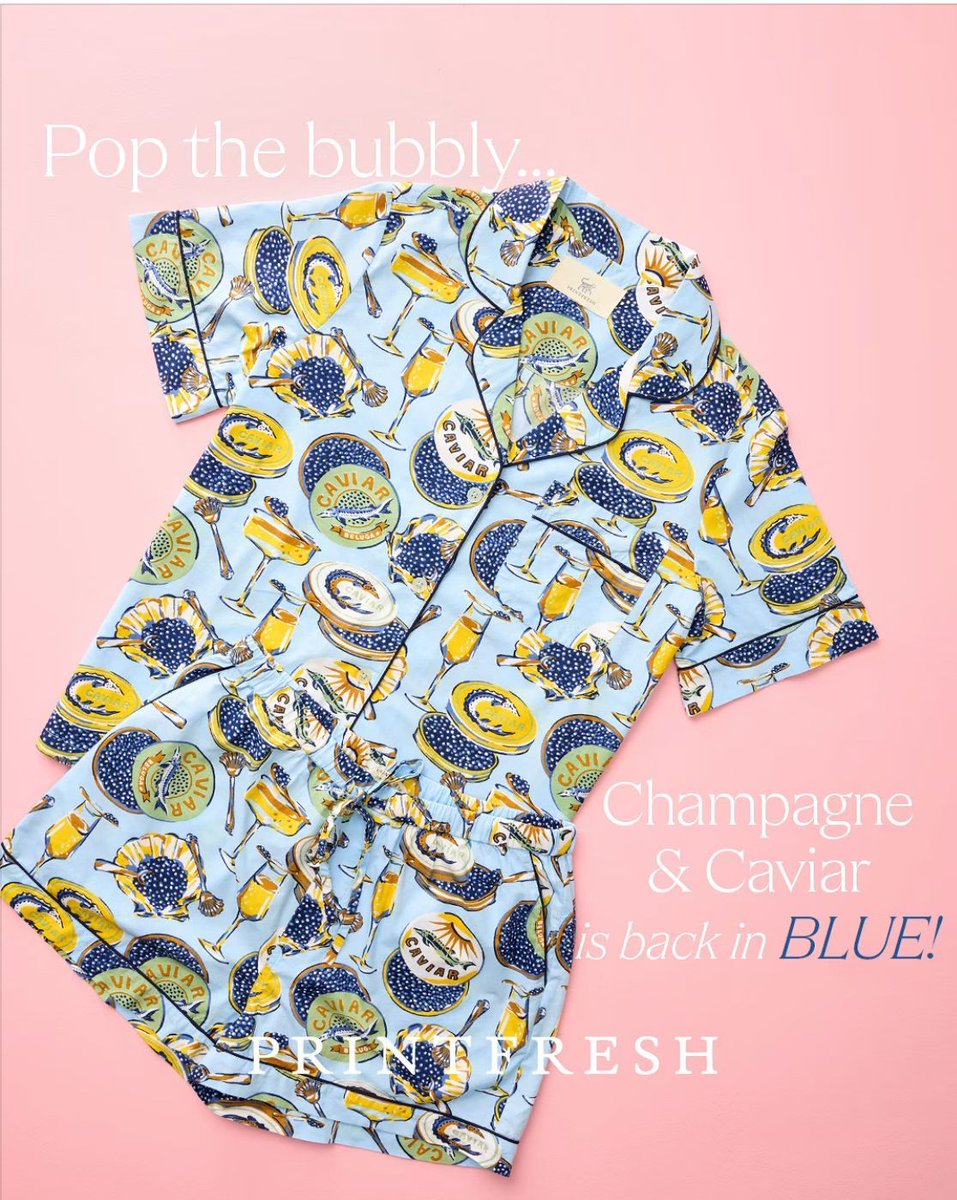 TheReviewWire's tweet image. Mother's Day Gift Ideas — the beloved Champagne &amp;amp; Caviar print returns in a refreshing new blue. (ad) tkqlhce.com/click-5460164-…

#giftsformom #pajamas