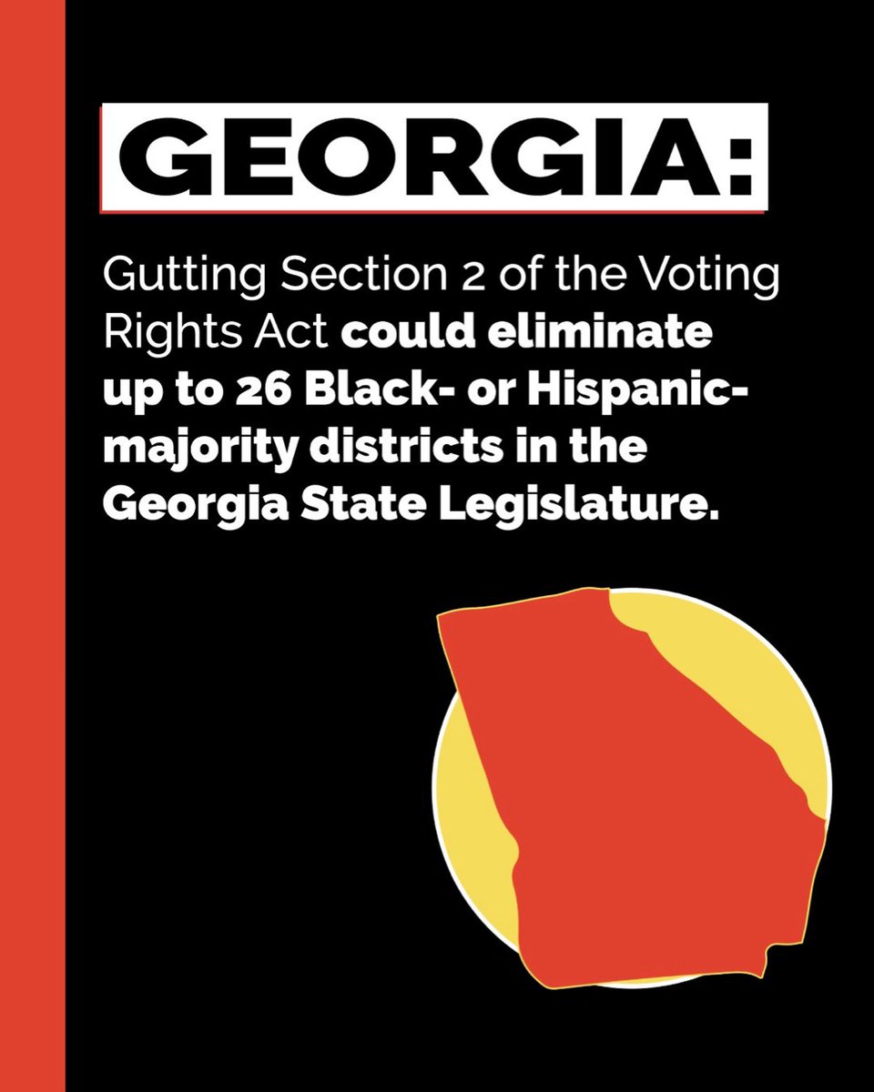 faircount's tweet image. The Voting Rights Act and the protections in Sec 2 are now effectively dead after the Court's ruling in #Callais v. LA. Conservative legislatures can now commence the wave of redistricting that will end fair representation for millions of Black and Brown Southerners.